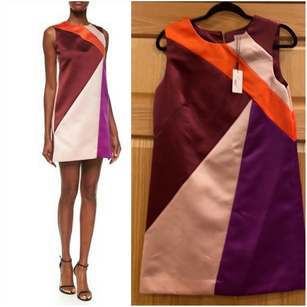 Milly Peau de Soie Seamed Shift Dress - Picture 3 of 8